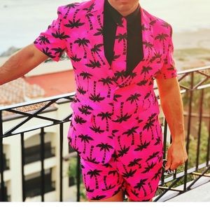 Hot Pink Shorts Suit